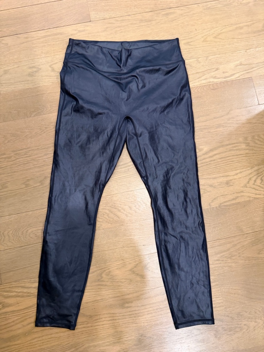 Fabletics Black Shine High-Rise Leggings (XL)